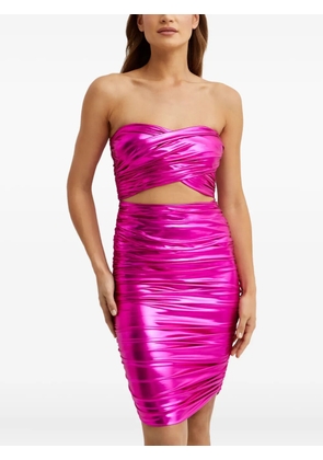 Bronx and Banco cut-out ruched mini dress - Pink