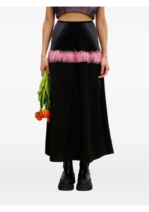 PH5 needle-punch ruffled skirt - Black