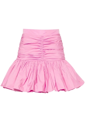Patou ruffled faille miniskirt - Pink