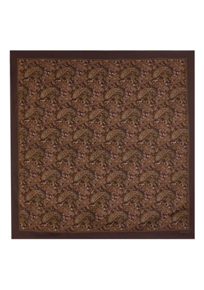 Saint Laurent paisley scarf - Brown