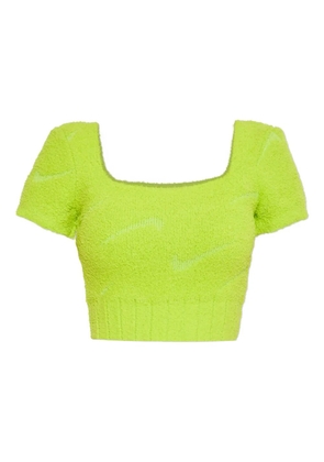Nike square-neck short-sleeved top - Yellow