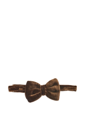 Emporio Armani velvet texture bow tie - Brown