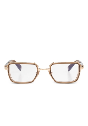 Balmain rectangle sunglasses - Brown