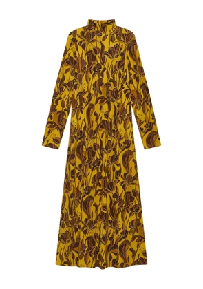 MALIPARMI Lily's Ballet floral high-neck midi dress - Yellow
