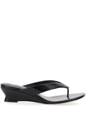 Le Monde Beryl wedge thong trainers - Black