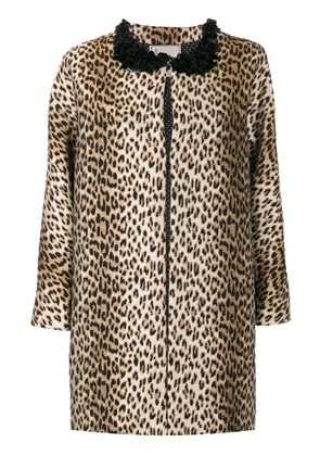 Antonio Marras leopard printed coat - Brown