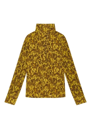 MALIPARMI floral-print high-neck top - Yellow