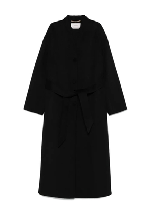 Agnona belted wool coat - Black