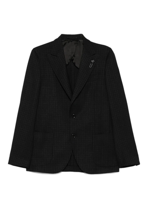 Lardini houndstooth-pattern two-button blazer - Black