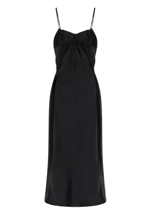 Jil Sander gathered-bustier midi dress - Black
