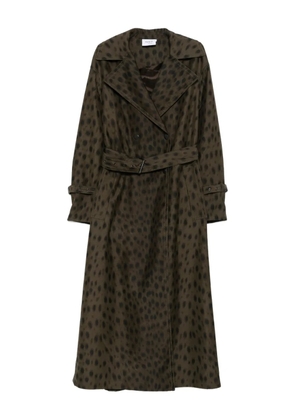 Akris Punto belted animal-print coat - Brown
