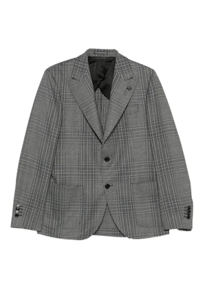 Lardini plaid-pattern blazer - Grey