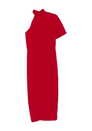 Taller Marmo asymmetrical-sleeve midi dress - Red