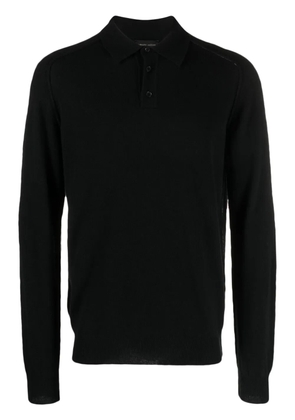 Roberto Collina long-sleeve polo shirt - Black