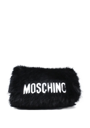 Moschino logo-lettering shoulder bag - Black