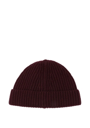 AMARANTO ribbed-knit beanie - Purple