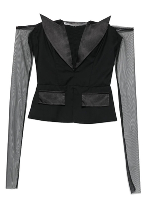 Vestiaire d'un Oiseau Libre tuxedo-corset top - Black