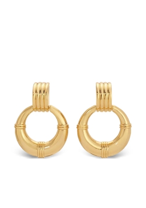 Heaven Mayhem ribbed hoop earrings - Gold