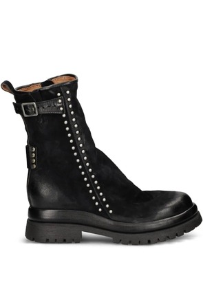 A.S.98 studded buckled boots - Black