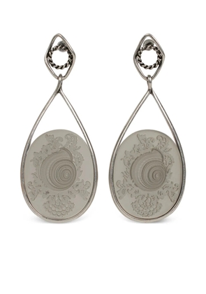 ETRO cameo-shell earrings - Silver