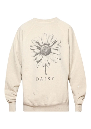 SAINT MXXXXXX Daisy-print sweatshirt - Neutrals