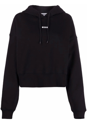 MSGM logo-print hoodie - Black