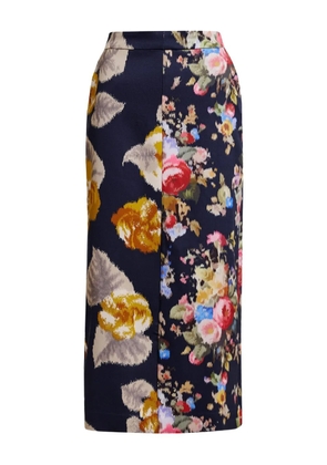 Essentiel Antwerp Jonsea floral-print skirt - Blue