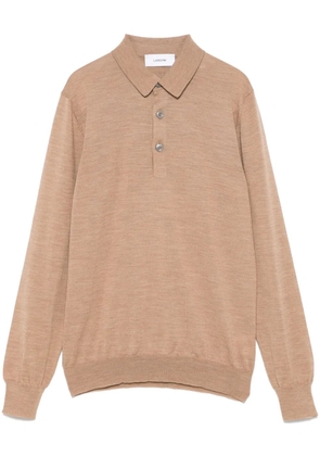 Lardini fine-knit polo shirt - Brown