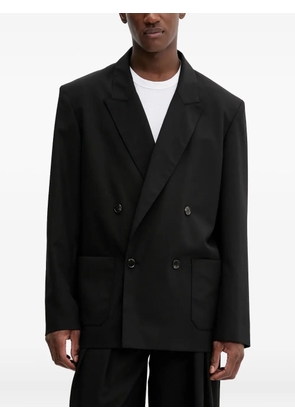 Nanushka double-breasted patch-pocket blazer - Black