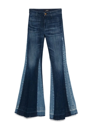 Seafarer panelled flared jeans - Blue