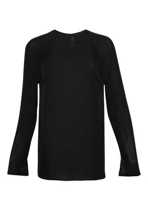 WARDROBE.NYC sheer split-cuff blouse - Black