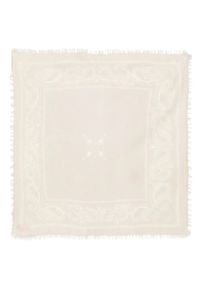 Liska fringed-edge scarf - White