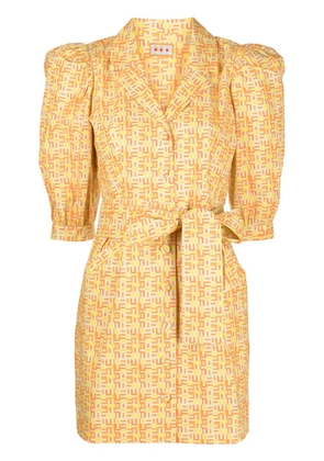 Lhd Casitas sloth-print dress - Yellow