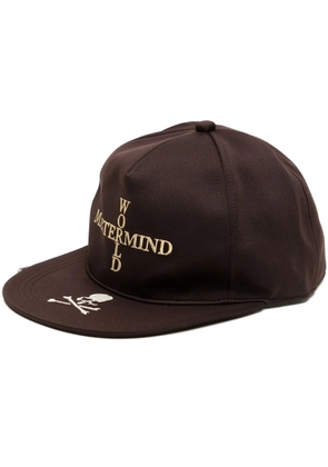 Mastermind World logo-embroidered cap - Brown