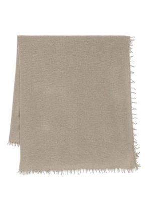 Liska frayed cashmere scarf - Neutrals