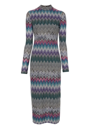 Missoni zigzag-woven midi dress - Blue