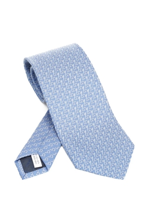 Ferragamo gancini-pattern tie - Blue