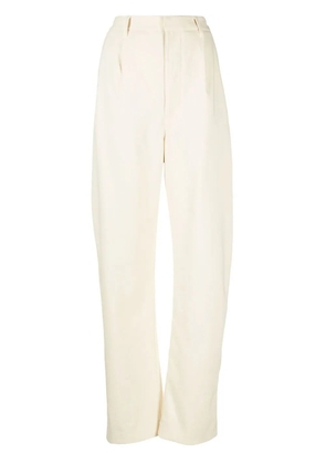LEMAIRE straight-leg cotton-blend trousers - White