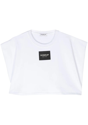 DONDUP logo-patch cropped top - White