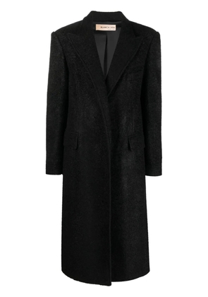 Blanca Vita felted single-breasted long coat - Black