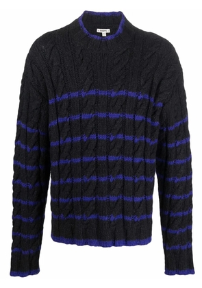 Phipps striped cable knit jumper - Black