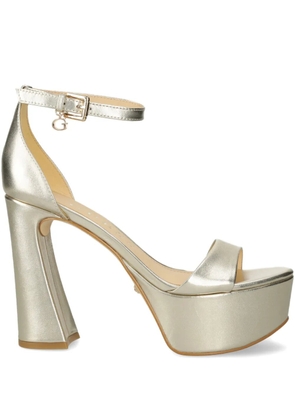 GUESS USA 120mm leather sandals - Gold