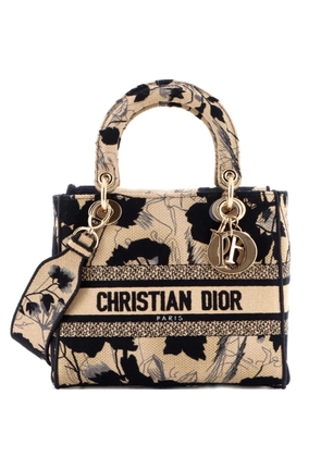 Christian Dior Pre-Owned Lady D-Lite Bag Embroidered Canvas Medium satchel - Neutrals