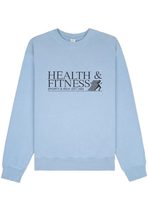 Sporty & Rich Health & Fitness logo-print sweatshirt - Blue