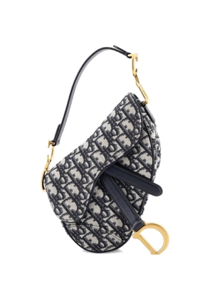 Christian Dior Pre-Owned Saddle Handbag Oblique Canvas Mini shoulder bag - Blue