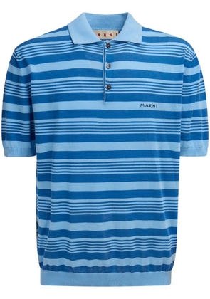 Marni Mixed Stripe Polo Shirt - Blue