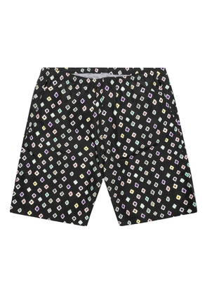 Needles patterned swim shorts - Black