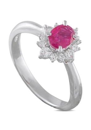LB Exclusive ruby diamond ring - Silver