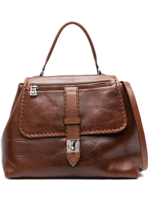 Ermanno Scervino Liza top-handle leather shoulder bag - Brown