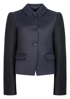 Maison Margiela Spliced double-breasted wool blazer - Blue
